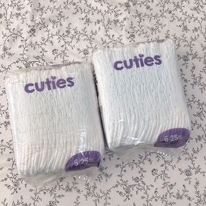 Cuties 50 Diapers Baby Size 6
